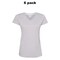 Pack Of 6 Sofra Ladies Classic Fit V-Neck Short Sleeve T-Shirt Stylish And Casual